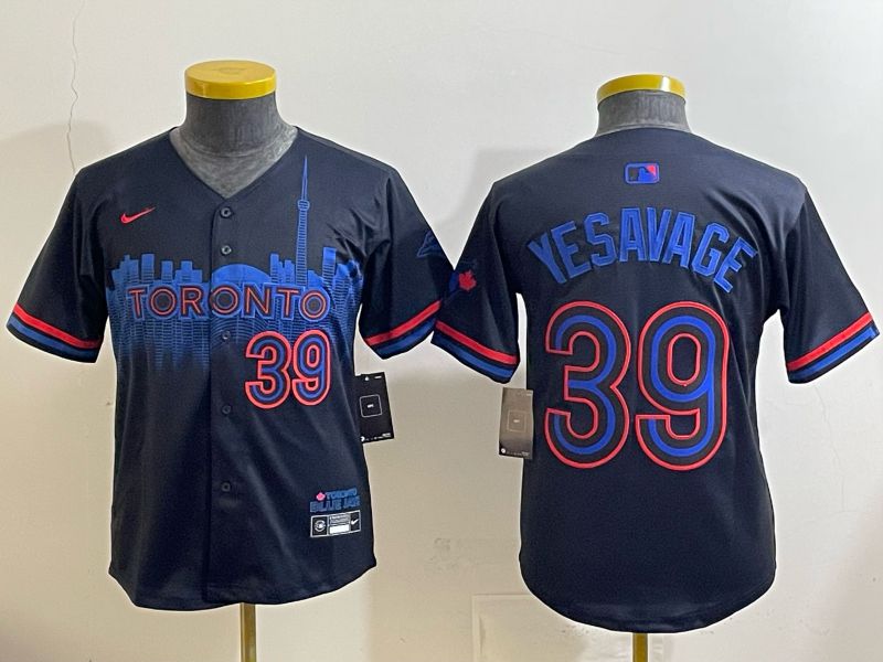 Youth 2025 Nike Toronto Blue Jays #39 Yesavage Blue Game MLB Jersey 010